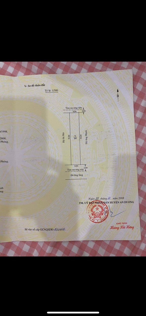 Bán đất Hà Nhuận an hòa an dương Hải Phòng 